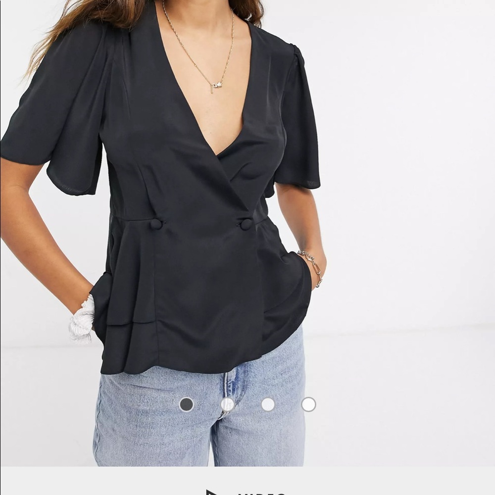 ASOS DESIGN TUXEDO BLOUSE NEW WITH TAGS